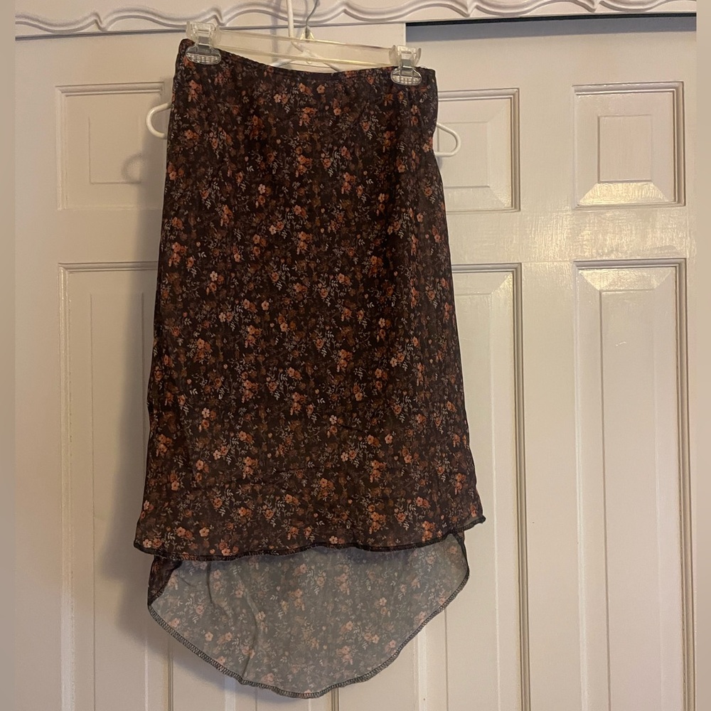 LAVENDER boho floral skirt